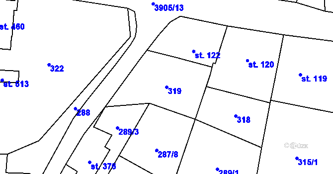 Parcela st. 319 v KÚ Brumovice u Opavy, Katastrální mapa