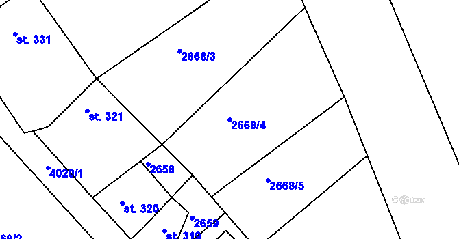 Parcela st. 2668/4 v KÚ Brumovice u Opavy, Katastrální mapa