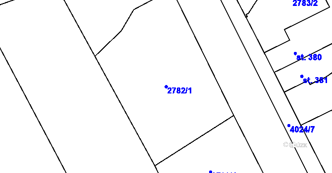 Parcela st. 2782/1 v KÚ Brumovice u Opavy, Katastrální mapa