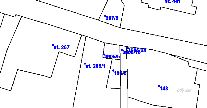 Parcela st. 3905/5 v KÚ Brumovice u Opavy, Katastrální mapa