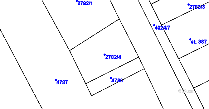 Parcela st. 2782/4 v KÚ Brumovice u Opavy, Katastrální mapa