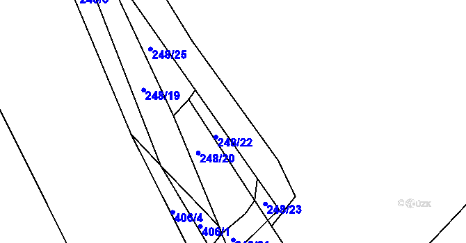 Parcela st. 246/2 v KÚ Skrochovice, Katastrální mapa