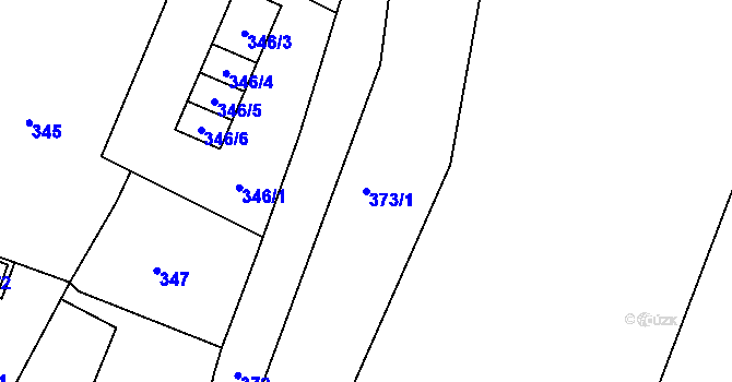 Parcela st. 373/1 v KÚ Bruntál-město, Katastrální mapa