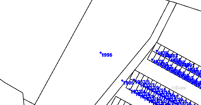Parcela st. 1996 v KÚ Bruntál-město, Katastrální mapa