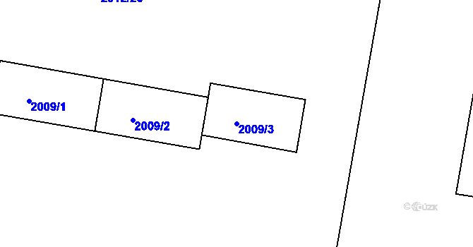 Parcela st. 2009/3 v KÚ Bruntál-město, Katastrální mapa