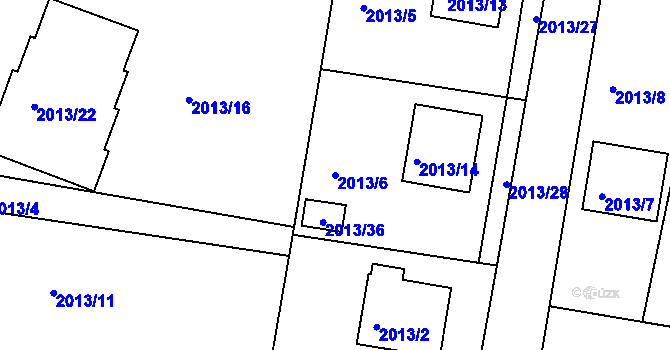 Parcela st. 2013/6 v KÚ Bruntál-město, Katastrální mapa
