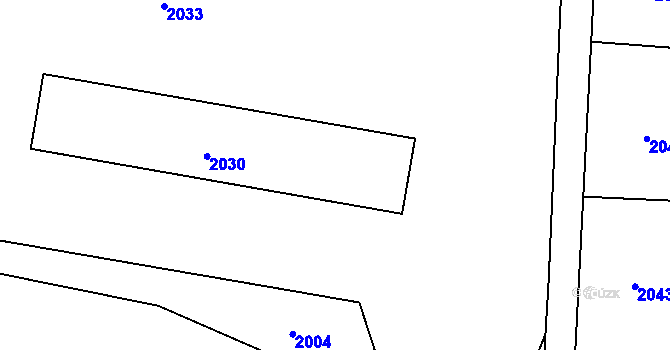 Parcela st. 2029 v KÚ Bruntál-město, Katastrální mapa