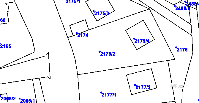 Parcela st. 2175/2 v KÚ Bruntál-město, Katastrální mapa