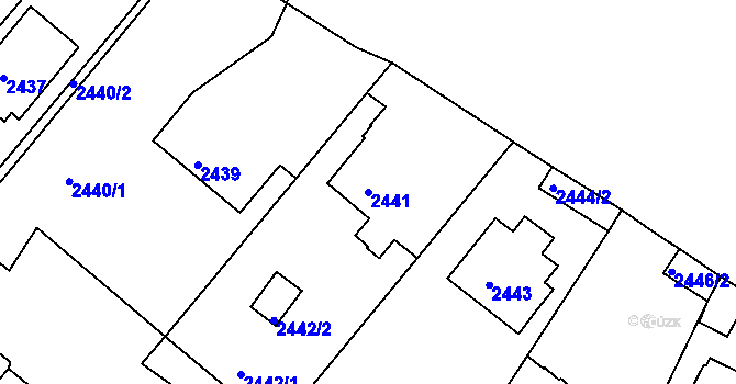Parcela st. 2441 v KÚ Bruntál-město, Katastrální mapa