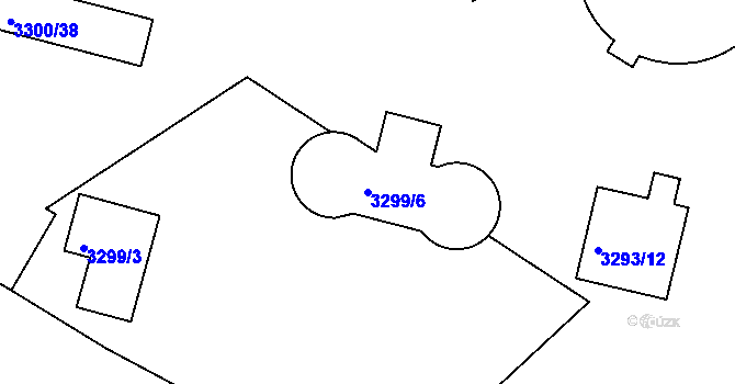 Parcela st. 3299/6 v KÚ Bruntál-město, Katastrální mapa