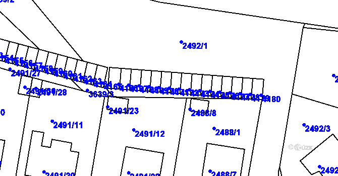 Parcela st. 4171 v KÚ Bruntál-město, Katastrální mapa