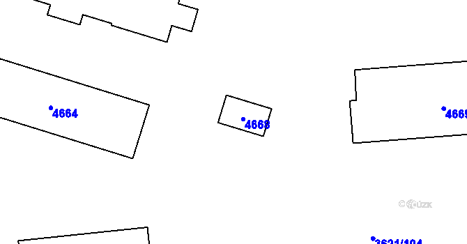 Parcela st. 4668 v KÚ Bruntál-město, Katastrální mapa
