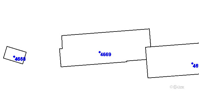 Parcela st. 4669 v KÚ Bruntál-město, Katastrální mapa