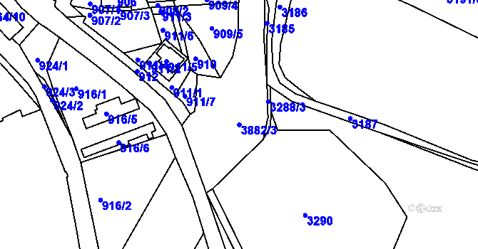 Parcela st. 3882/3 v KÚ Bruntál-město, Katastrální mapa