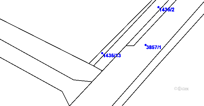 Parcela st. 1436/13 v KÚ Bruntál-město, Katastrální mapa