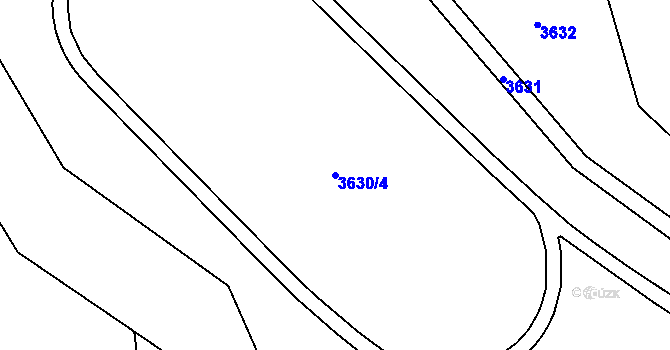 Parcela st. 3630/4 v KÚ Bruntál-město, Katastrální mapa
