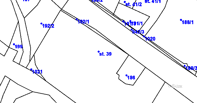 Parcela st. 39 v KÚ Malá Véska, Katastrální mapa