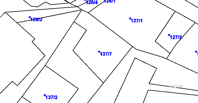 Parcela st. 137/7 v KÚ Malá Véska, Katastrální mapa