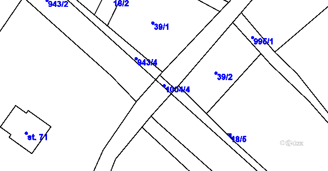 Parcela st. 1004/4 v KÚ Malá Véska, Katastrální mapa