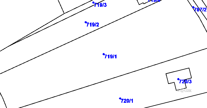 Parcela st. 719/1 v KÚ Řepka, Katastrální mapa
