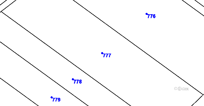 Parcela st. 777 v KÚ Brusné, Katastrální mapa