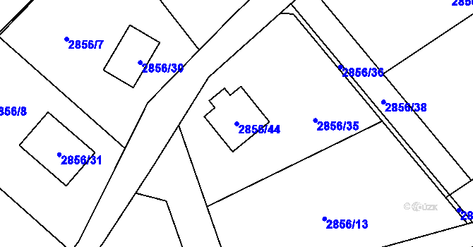 Parcela st. 2856/44 v KÚ Brušperk, Katastrální mapa
