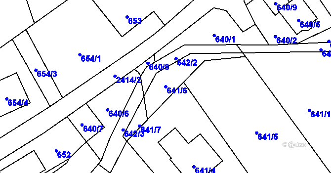 Parcela st. 641/6 v KÚ Brušperk, Katastrální mapa