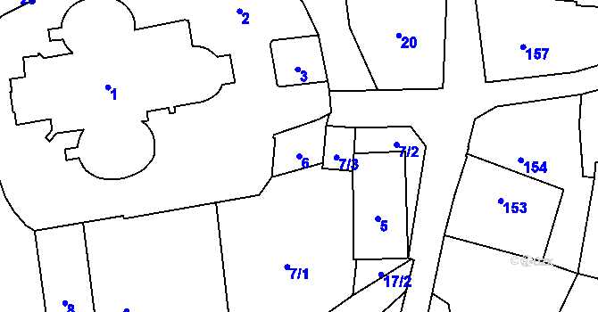 Parcela st. 6 v KÚ Brušperk, Katastrální mapa