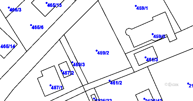 Parcela st. 459/2 v KÚ Brušperk, Katastrální mapa