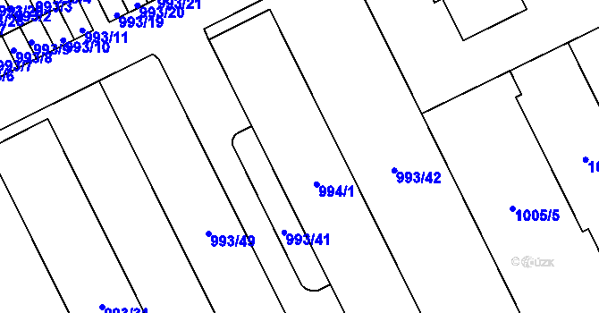 Parcela st. 994/3 v KÚ Brušperk, Katastrální mapa