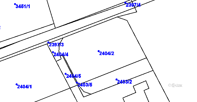 Parcela st. 2404/2 v KÚ Brušperk, Katastrální mapa