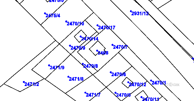 Parcela st. 2468 v KÚ Brušperk, Katastrální mapa