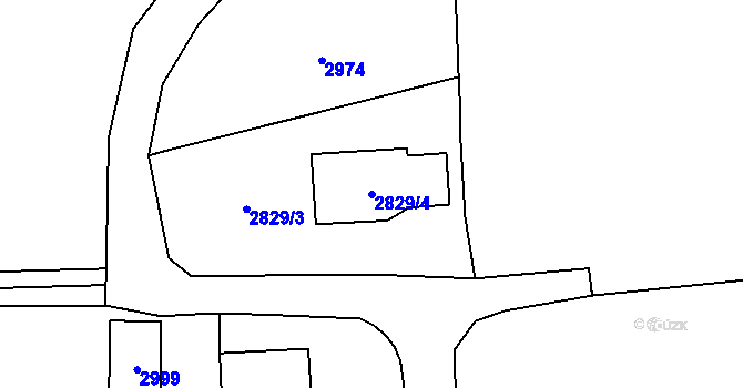 Parcela st. 2829/4 v KÚ Brušperk, Katastrální mapa