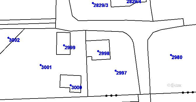 Parcela st. 2998 v KÚ Brušperk, Katastrální mapa