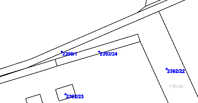 Parcela st. 2392/24 v KÚ Brušperk, Katastrální mapa