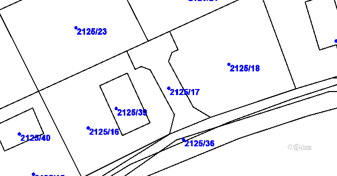 Parcela st. 2125/17 v KÚ Brušperk, Katastrální mapa