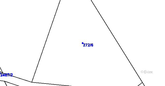 Parcela st. 272/6 v KÚ Bruzovice, Katastrální mapa