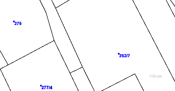Parcela st. 149 v KÚ Brzice, Katastrální mapa