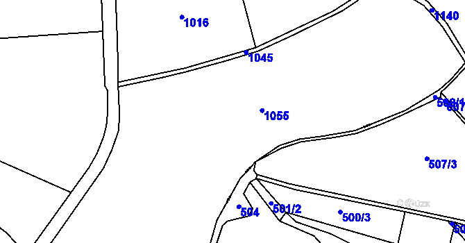 Parcela st. 115/2 v KÚ Proruby, Katastrální mapa