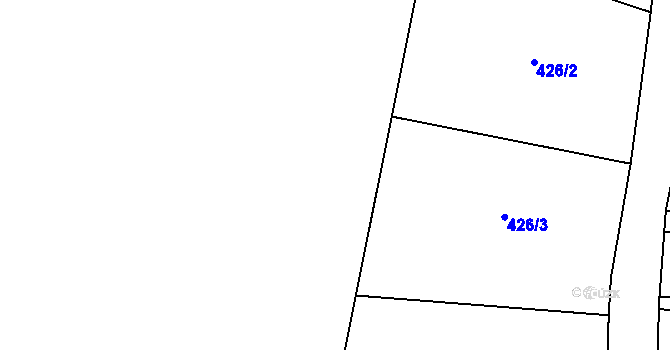 Parcela st. 20 v KÚ Proruby, Katastrální mapa