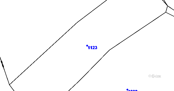 Parcela st. 1123 v KÚ Proruby, Katastrální mapa