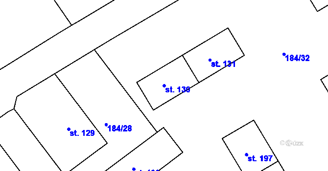 Parcela st. 130 v KÚ Břasy, Katastrální mapa