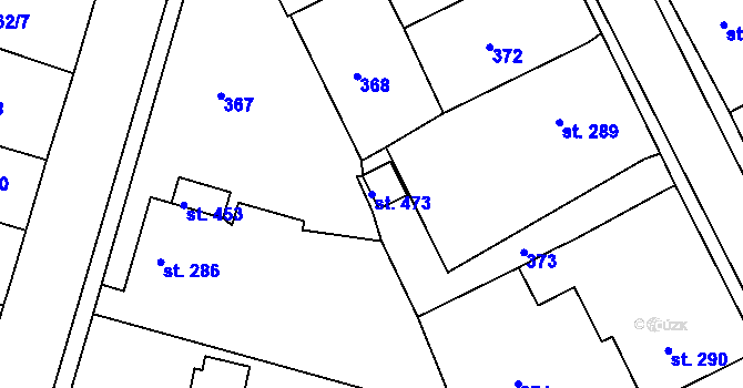 Parcela st. 473 v KÚ Břasy, Katastrální mapa