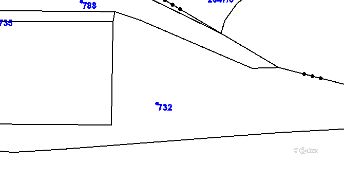 Parcela st. 115/6 v KÚ Břasy, Katastrální mapa