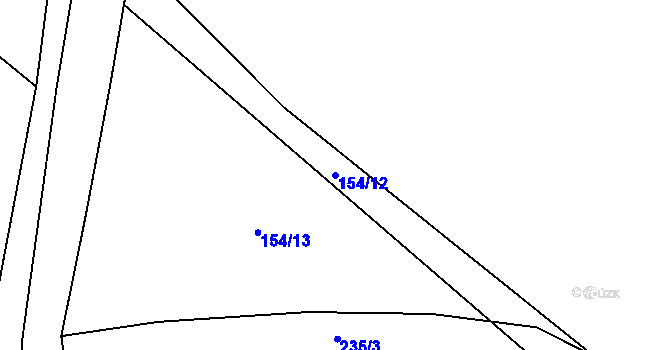 Parcela st. 154/12 v KÚ Břasy, Katastrální mapa