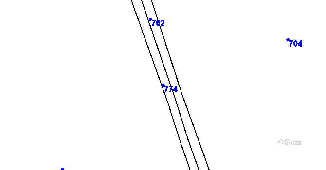 Parcela st. 774 v KÚ Břasy, Katastrální mapa