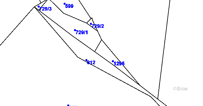 Parcela st. 598/3 v KÚ Stupno, Katastrální mapa