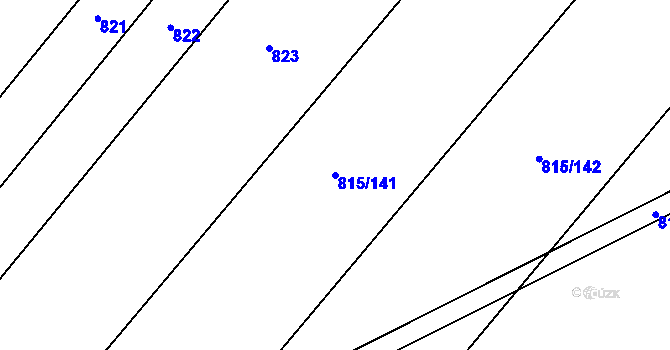 Parcela st. 815/141 v KÚ Břeclav, Katastrální mapa