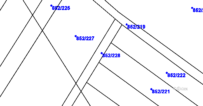 Parcela st. 852/228 v KÚ Břeclav, Katastrální mapa