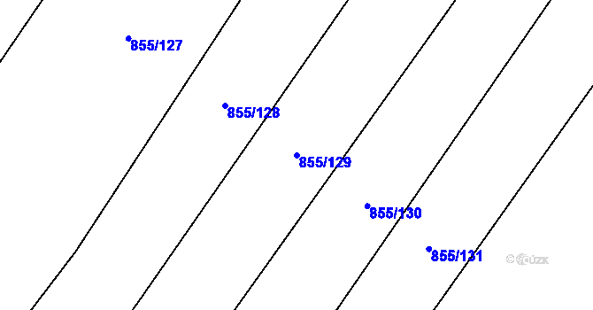 Parcela st. 855/129 v KÚ Břeclav, Katastrální mapa